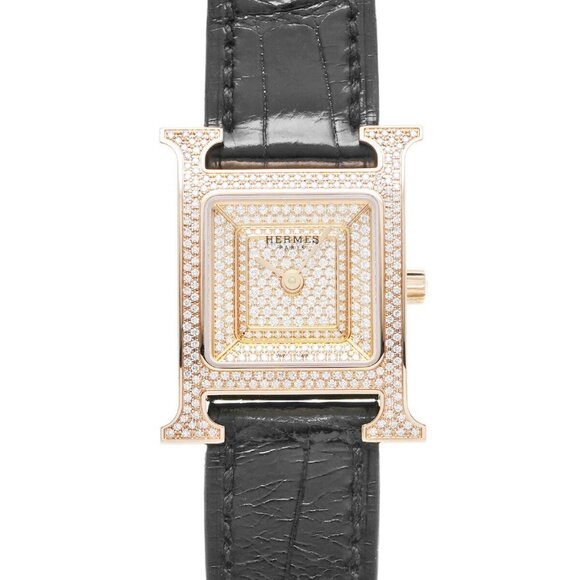 HERMES HH4.273 diamond Ladies Watches quartz Used Ginzo - Picture 1 of 7